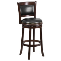 Flash Furniture TA-61029-CA-GG Wood Bar Height Stool in Black Cappuccino